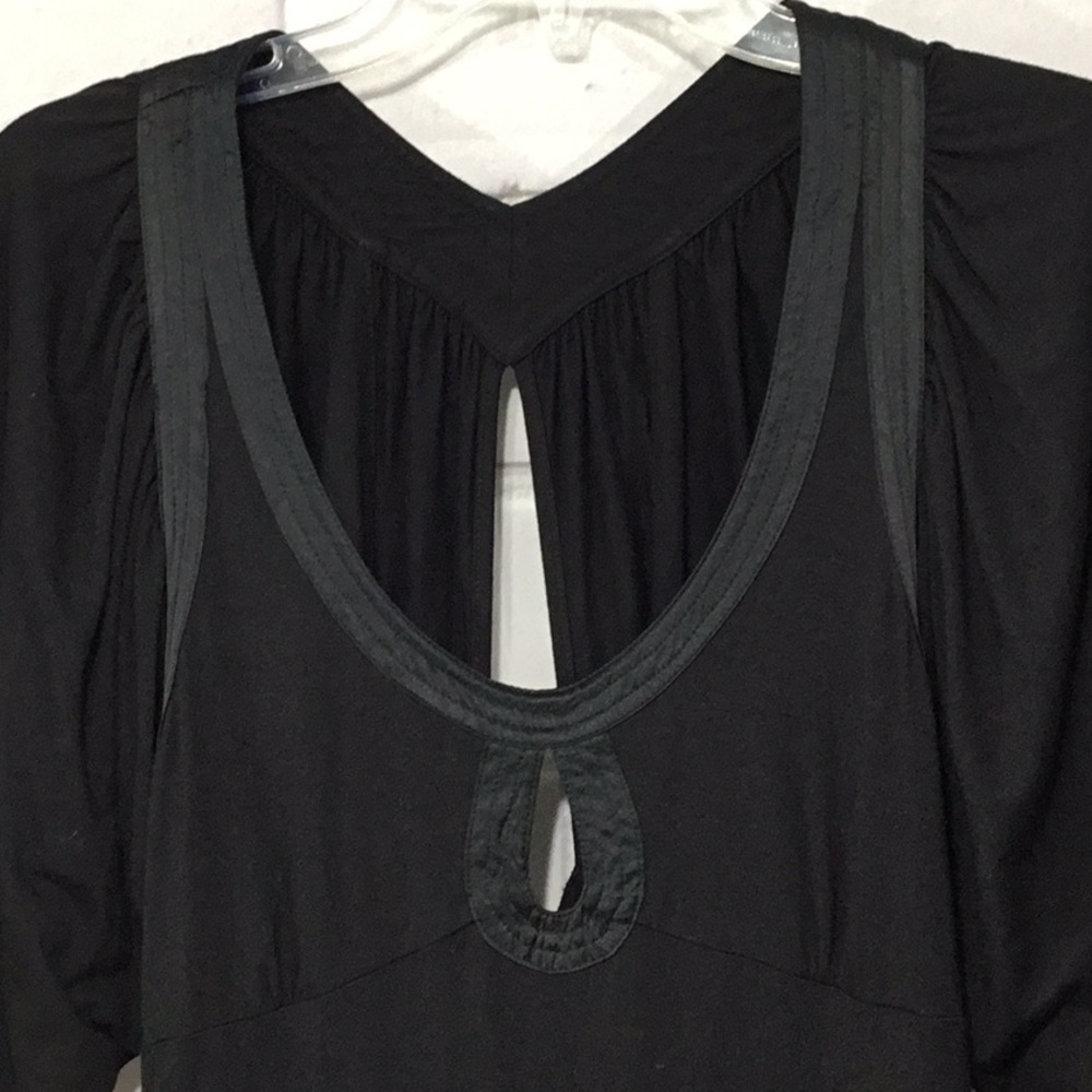 Karen Millen England Silk Trim Black keyhole Dress - Picture 3 of 8